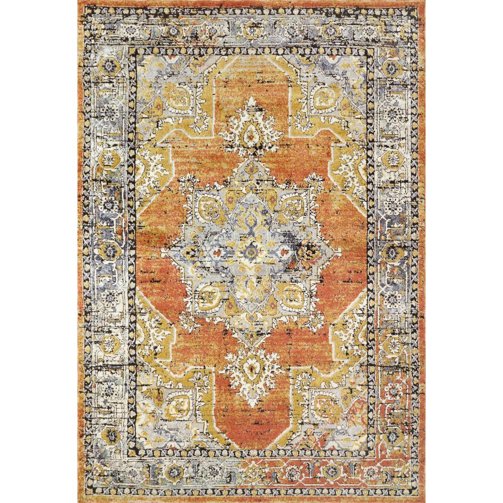 Dynamic Rugs 4093-359 Mabel 7.10 Ft. X 10.6 Ft. Rectangle Rug in Rust/Navy/Multi